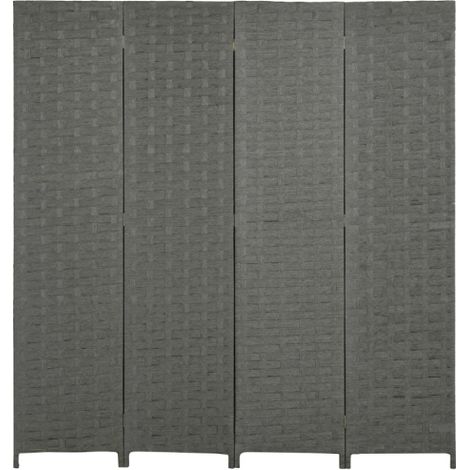 4-Panel Freestanding Room Dividers in Grey, 170 cm, perfect for indoor privacy in bedrooms or offices