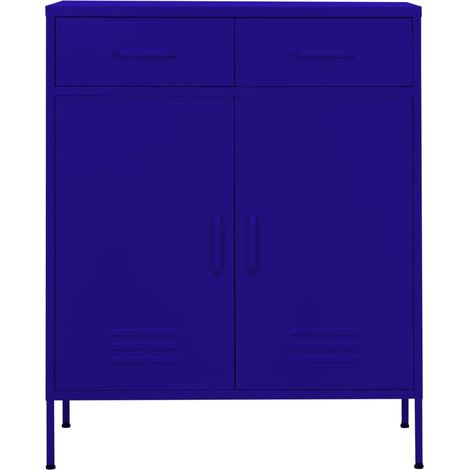 Schrank Blau 80x35x101,5 cm Stahl