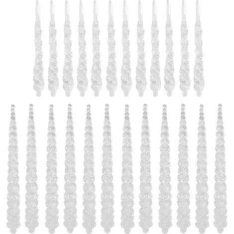 24 pièces Lot de Pendentifs Transparents Acrylique pour Décoration Sapin de Noël Ornement Suspendu DIY pour et pour Décoration Arbre Noël et Ambiance Festive (1/5)
