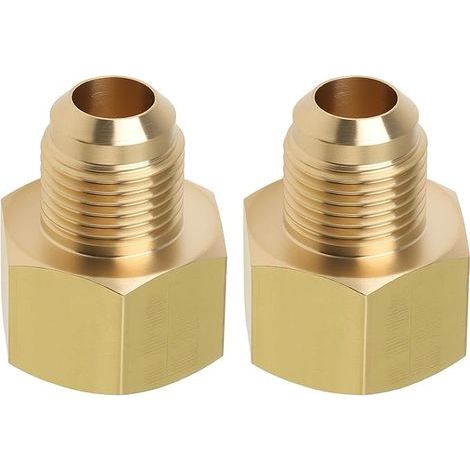 Brass Reducer Fittings 1/2" Female to 3/8" Male SAE Connector Refrigeration Hose (1/5)