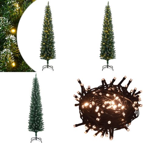 Künstlicher Weihnachtsbaum Schlank 300 LEDs 240 cm - LED-Weihnachtsbaum - Weihnachtsbaum 240 cm (1/5)