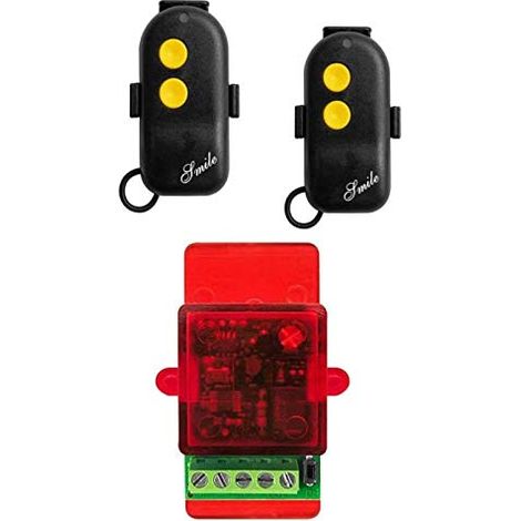 Kit ouvre-porte automatique télécommandé pour serrure électrique avec 2 télécommandes - gâche serrure électrique à 12-24 Vca - se connecte directement au bouton d'ouverture (1/3)