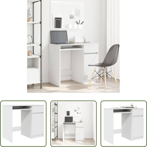 Rangement bureau - Bureau banc 86x49x76 cm bois d'ingénierie (1/5)