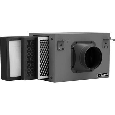 Caisson de Filtration 100 mm pour Ventilateur de Conduit en Ligne, avec Préfiltre, Filtre à Charbon Actif et Filtre HEPA, pour Admission d’Air Frais et Système de Ventilation (1/5)