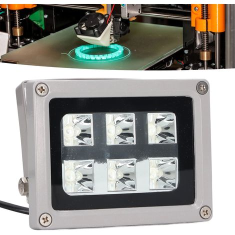 Lampe de polymérisation de résine, prête à l'emploi, lampe UV portable professionnelle de 405 nm, adaptée aux imprimantes 3D, AC85-265V, prise standard européenne. (1/5)