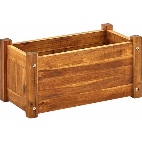 Jardinière Lit surélevé de jardin Bois d'acacia 50x25x25 cm (1/5)
