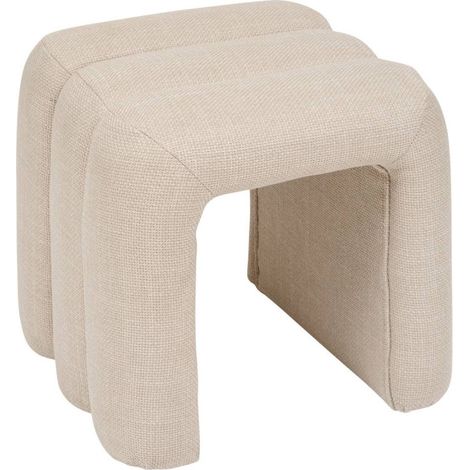 Atmosphera Sisco Argile pouf moderne 42 cm largeur (1/5)