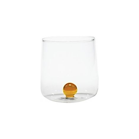 Bicchiere borosilicato Bilia Tumbler Zafferano set 6 pezzi colore giallo oro