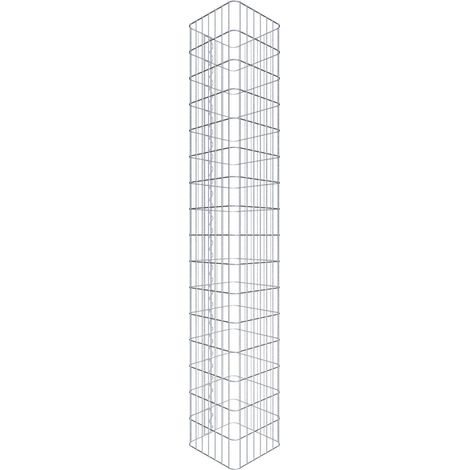 Gabiondeco - Colonne de Gabion carrà©e. 37 cm x 37 cm. mailles 5 x 10 cm - hauteur : 160 cm - Made in Germany (1/5)