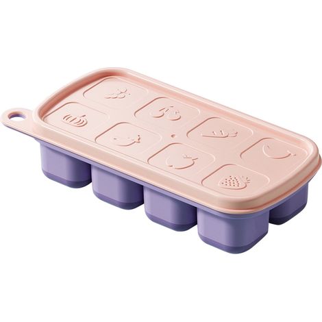 Moule À Glace - Silicone Alimentaire - Compartiments Carrés Grand Format - Couvercle Étanche - Pour Whisky Et Cocktails - 1 Pièce (1/5)