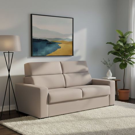Sofá Cama 2 Plazas Casabona, Desenfundable, Contenedor Hecho en Italia, Apertura Abatible, 180x95 cm Gris Tortora (1/5)