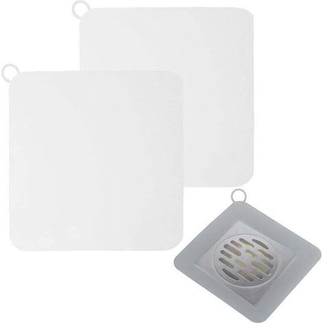 Geruchshemmende Silikon-Abflussstopfen, desodorierende Abflussabdeckungen, 2er-Pack, wasserdichte Abdichtung für Küche, Bad und Waschküche, effektiv und wiederverwendbar (12 x 12 cm) (1/4)