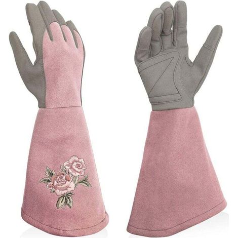 Gants de jardin pour femme - Avec protection complète contre les épines - Gants de travail longs avec résistance aux perforations - Pour le jardinage(3715cm) (1/4)