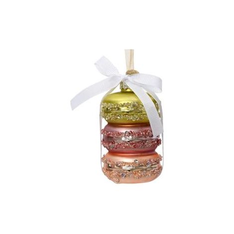 APPENDINO MACARON 8CM VERDE / FUXIA / ROSA IN VETR