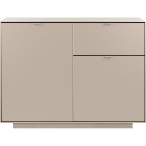 CALICOSY - Buffet 2 portes 1 tiroir décor sable L120 cm VIKA (1/5)