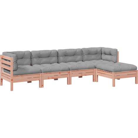 Set Divani Giardino 5 pz Cuscini Legno Massello Abete Douglas vidaXL (1/5)