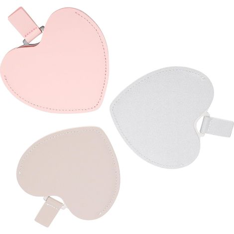 Lot 3 miroirs de maquillage compacts en métal double face, et pliables, pour femmes, idéaux pour les voyages. couleur aléat (1/5)