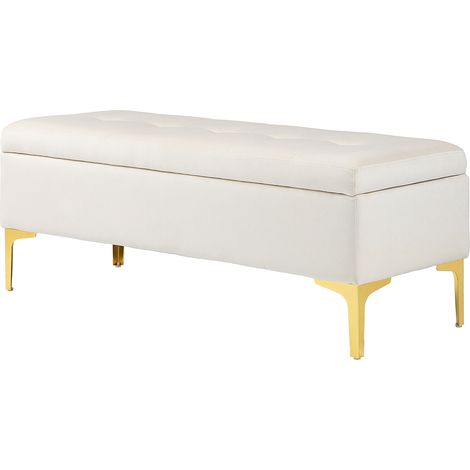 Banquette rangement beige 120 kg 120x44x44,5 cm