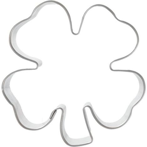 Emporte-pièce Trèfle - Acier Inoxydable - 6 x 6 x 1,7 cm - Pour Pâtisserie et Décoration - 1 Pièce (1/3)