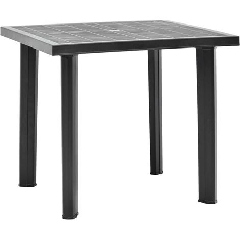 Mesa de jardín de plástico gris antracita 80x75x72 cm vidaXL (1/2)