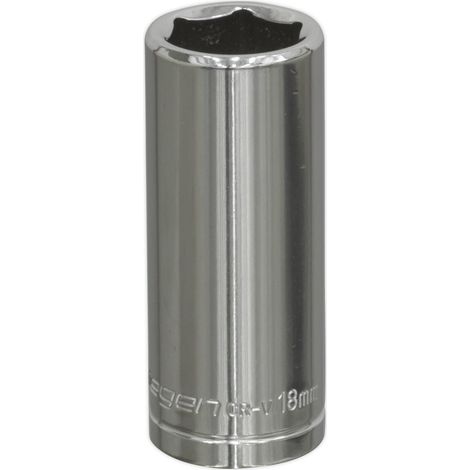 Sealey S0596 Siegen Deep Socket 3/8""Sq Drive 18mm