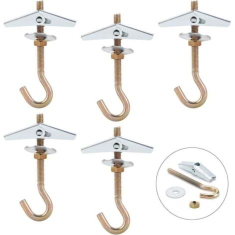 Crochet Plafond,M6x85mm Crochet Fixation Plafond,Crochet Lustre Plafond(5Pcs) (1/5)