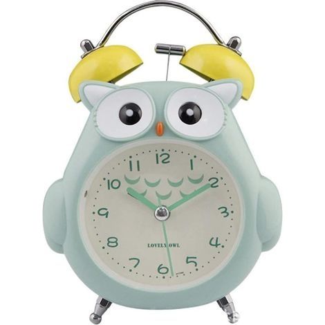 Réveil Belle Bande dessinée Hibou réveil à Piles Montre réveil décor à la Maison Horloge de Bureau (1/4)