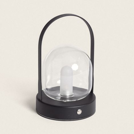 Tragbare 3W LED Tischlampe mit wiederaufladbarem USB-Akku Olena Schwarz