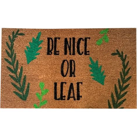 Tapis De Sologne - Tapis D'Entrée En Velours Cristal - Motif Jungle Feuille Verte - 40 X 60 Cm - Intérieur Et Extérieur - 1 Pièce (1/4)