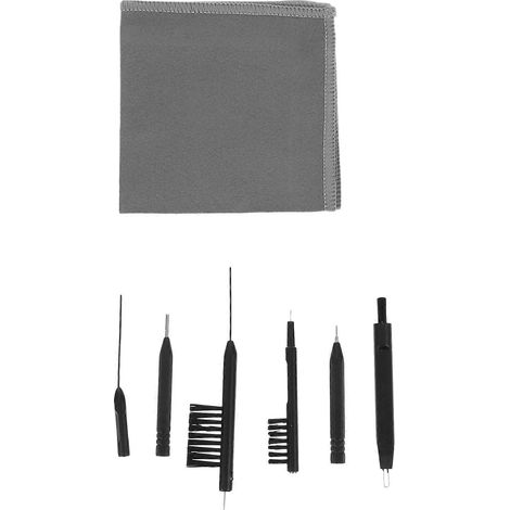Lot de 7 tiges de brossage, outil pratique de nettoyage pour appareils auditifs, brosse de nettoyage universelle-8.5X8X0.5CM