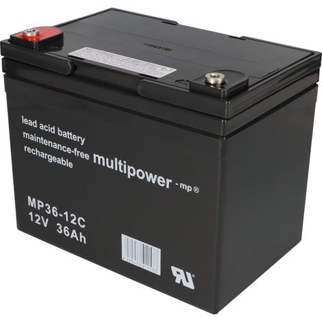 Multipower MP36-12C AGM Zyklenakku 12V 36Ah – M6 (1/5)