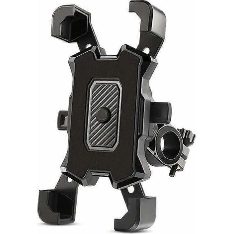 Support de téléphone réglable à 360° pour moto, fixation automatique au guidon pour vélos électriques, vélos et scooters, système de fixation sécurisé à quatre griffes anti-vibrations. (1/5)
