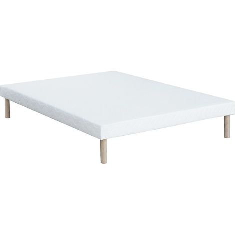 Rete deco con giroletto 160 x 200 cm 10 doghe passive Bianco - ASTHENIS di YSMÉE