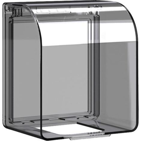 Couvercle étanche pour prises de courant de type 86 (869275 mm), couvercle étanche, cache-prise, cache-interrupteur pour salle de bain et cuisine (version plus haute, noire transparente)