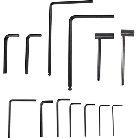 13-teiliger Gitarrenschlüsselsatz aus Metall, Sechskantschlüsselsatz für die Stimmung und Wartung von E-Gitarren (1/5)