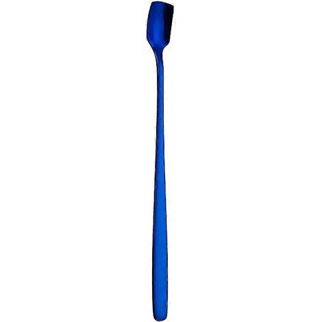 Cuillère de cuisine OuZhan en acier inoxydable, manche long, pour mélanger café, dessert et cocktails, RGPBlue (1/3)