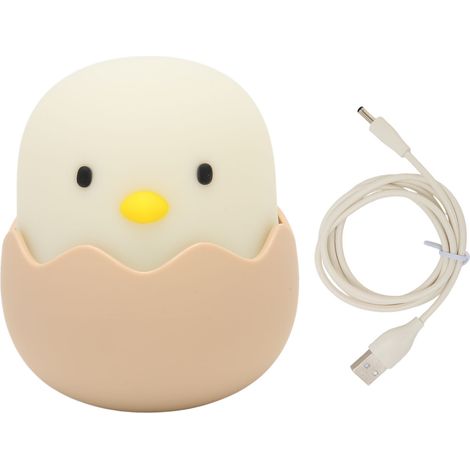 Lampe poussin coquille d'œuf, mini veilleuse LED de chevet pour bébé, créative et économe en énergie, lampe compagnon pour l'alimentation et le sommeil, lampe coquille d'œuf - Lumière blanche (1/5)