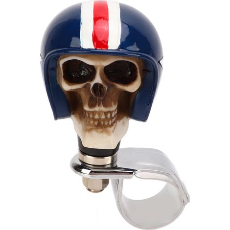 T¨ºte de Mort Volant Suicide Bouton, Volant Poign¨e Boule De Voiture Puissance Poign¨e Spinner Remplacement pour Camions Tracteurs Bateaux(Bleu) (1/5)