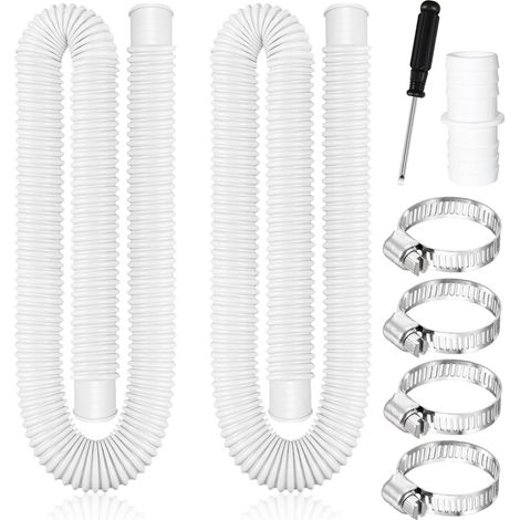 2 Pièces Tuyau Piscine 32mm,150 CM Tuyau pour Piscine Hors Sol avec 4 Pinces Métalliques (1/5)