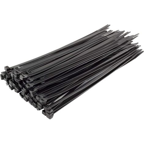 Kabelbinder aus Nylon – 300 mm x 7,6 mm – Schwarz – Extrem starke Kabelbinder – 100er-Packung