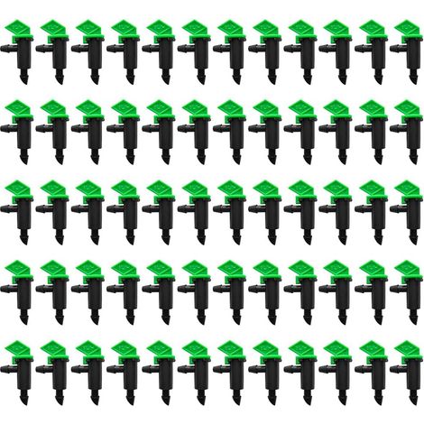 60 emisores de riego por goteo, emisores de riego, emisores de goteo, riego por goteo para banderas de jardín, goteros de riego para banderas de jardín para jardín, árboles, etc.