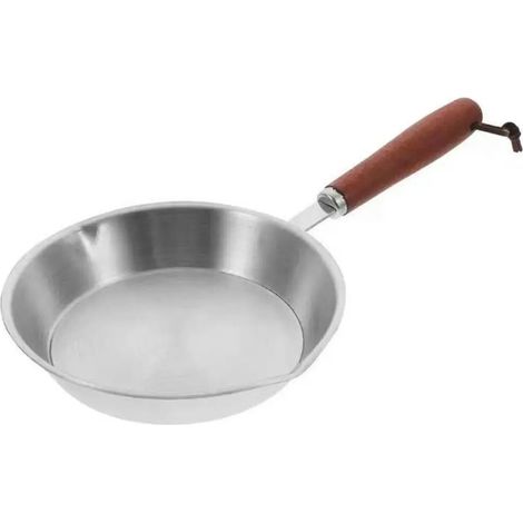 Poêle À Omelette - Acier Inoxydable 304 - Fond Plat - Poignée En Bois - Pour Plaque À Induction - 12 7 Cm Et 16 8 Cm - Lot De 2 (1/5)