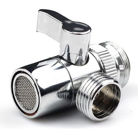 3 Voies Douche inverseur Diverter en Alliage et Collecteur-Universel Valve pour Pièce de Rechange de et D'évier de Cuisine ou de Salle de Bain M22 X M24 (1/5)