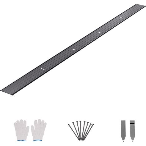 Bordures de jardin en alliage d'aluminium, lot de 8, 183 cm, résistantes à la rouille, flexibles, pour massifs, pelouses et allées (1/5)