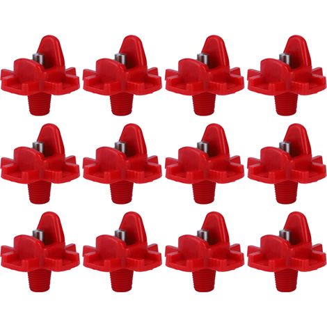 Lot de 12 abreuvoirs automatiques à tétine pour volailles (poulets, cailles) - Fournitures pour élevage (1/5)
