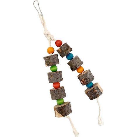 Jouet de broyage et de divertissement pour oiseaux, perles colorées, jouet d'entraînement pour cage (1/4)