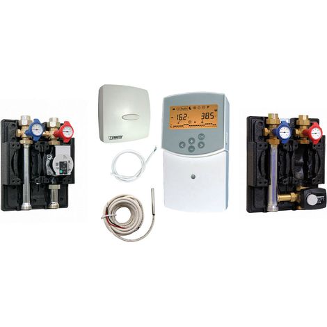 Watts – Module hydraulique 2 circuits pour PAC – Thermostat filaire réglable – Boite de contrôle de chaudière – Compatible avec modèles W10084153/W10084152 (1/5)