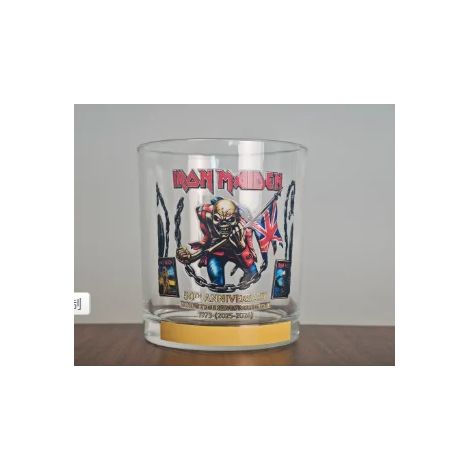 (A) Verre à whisky Iron Maiden 50e anniversaire, Run Suitable for Your Lives Tour Rock Bar Tumbler (1/5)