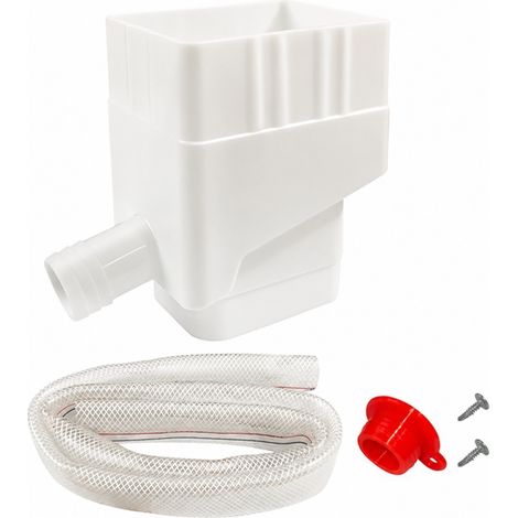 Kit de dérivation de descente de gouttière, 1 unité avec bouchon en silicone rouge, système de récupération d'eau de pluie (1/5)