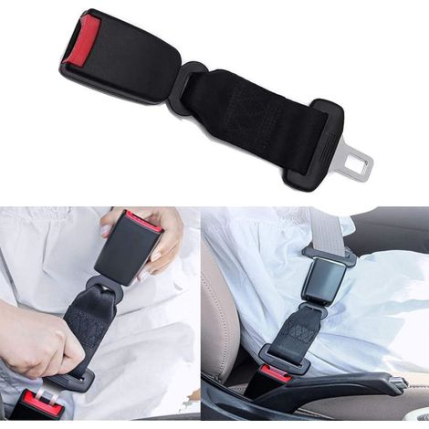 Extender Ceinture De Sécurité - Pour Adultes En Surpoids Et Enfants - Compatible Ceintures À Deux Points - Longueurs 23 26 29 36 Cm - Noir - Lot De 2 (1/5)